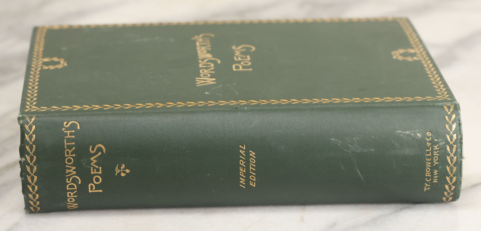 Lot 143 - "The Complete Poetical Works Of William Wordsworth" Antique Poetry Book With An Introduction By John Morley, Sparsely Illustrated, With Gold Foredge, Thomas Y. Crowell & Co., New York & Boston, 1892