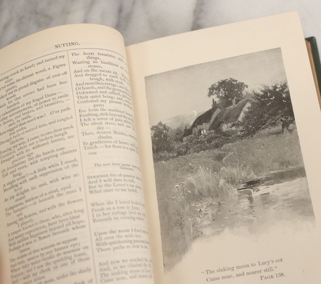 Lot 143 - "The Complete Poetical Works Of William Wordsworth" Antique Poetry Book With An Introduction By John Morley, Sparsely Illustrated, With Gold Foredge, Thomas Y. Crowell & Co., New York & Boston, 1892