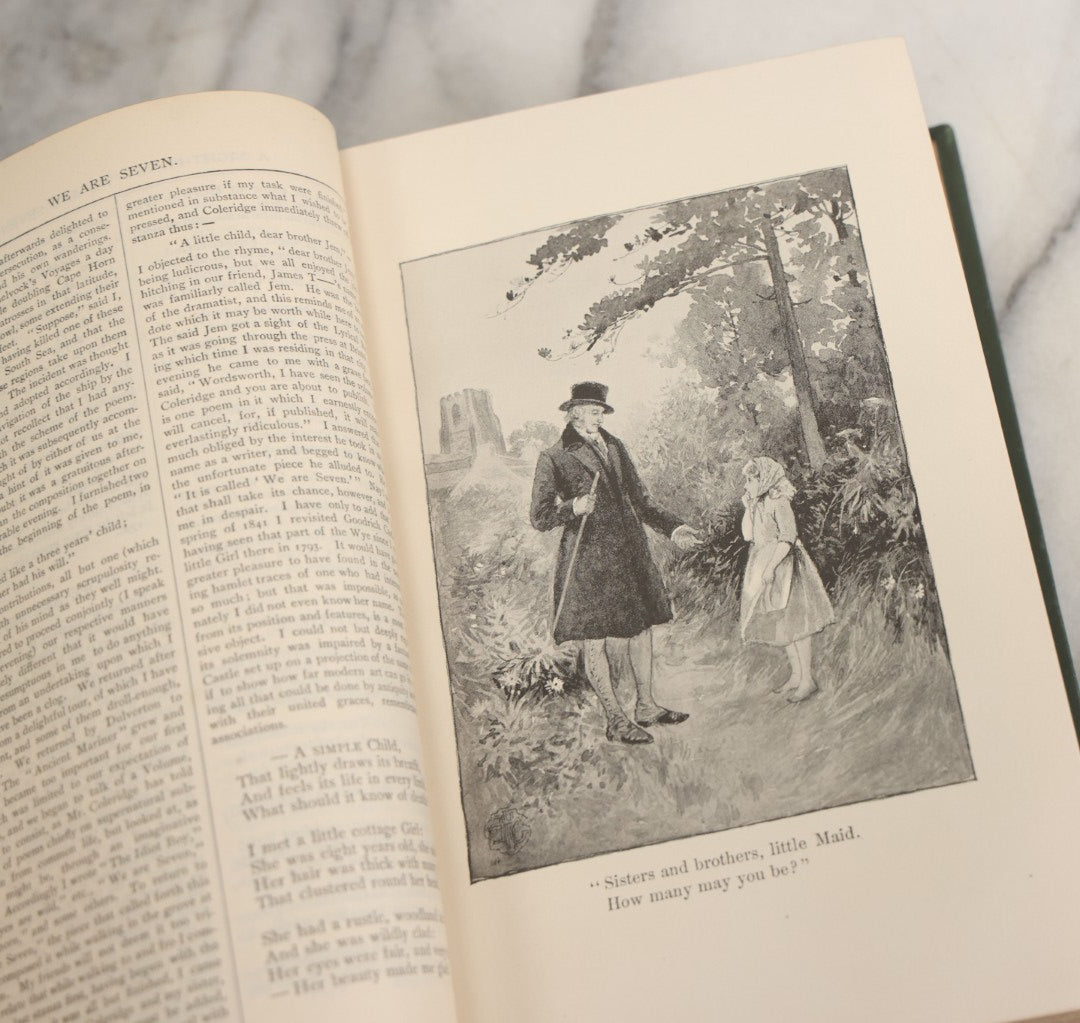 Lot 143 - "The Complete Poetical Works Of William Wordsworth" Antique Poetry Book With An Introduction By John Morley, Sparsely Illustrated, With Gold Foredge, Thomas Y. Crowell & Co., New York & Boston, 1892
