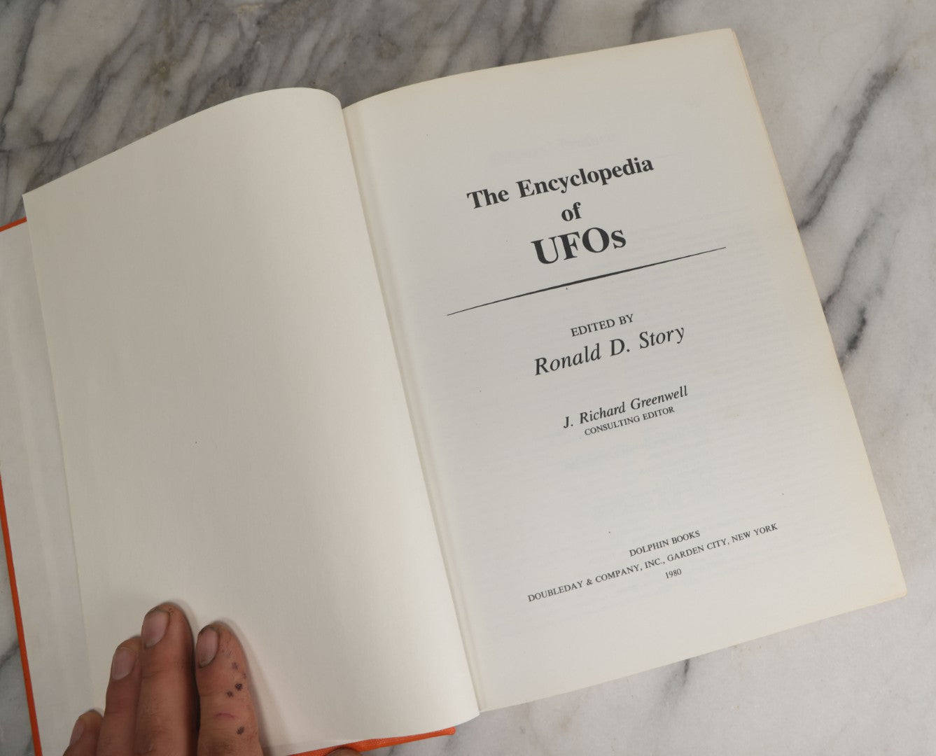 Lot 154 - "The Encyclopedia Of UFOs" Vintage Book Edited By Ronald D. Story, Dolphin Books, Doubleday & Company Inc., Garden City, New York, 1980, First Edition