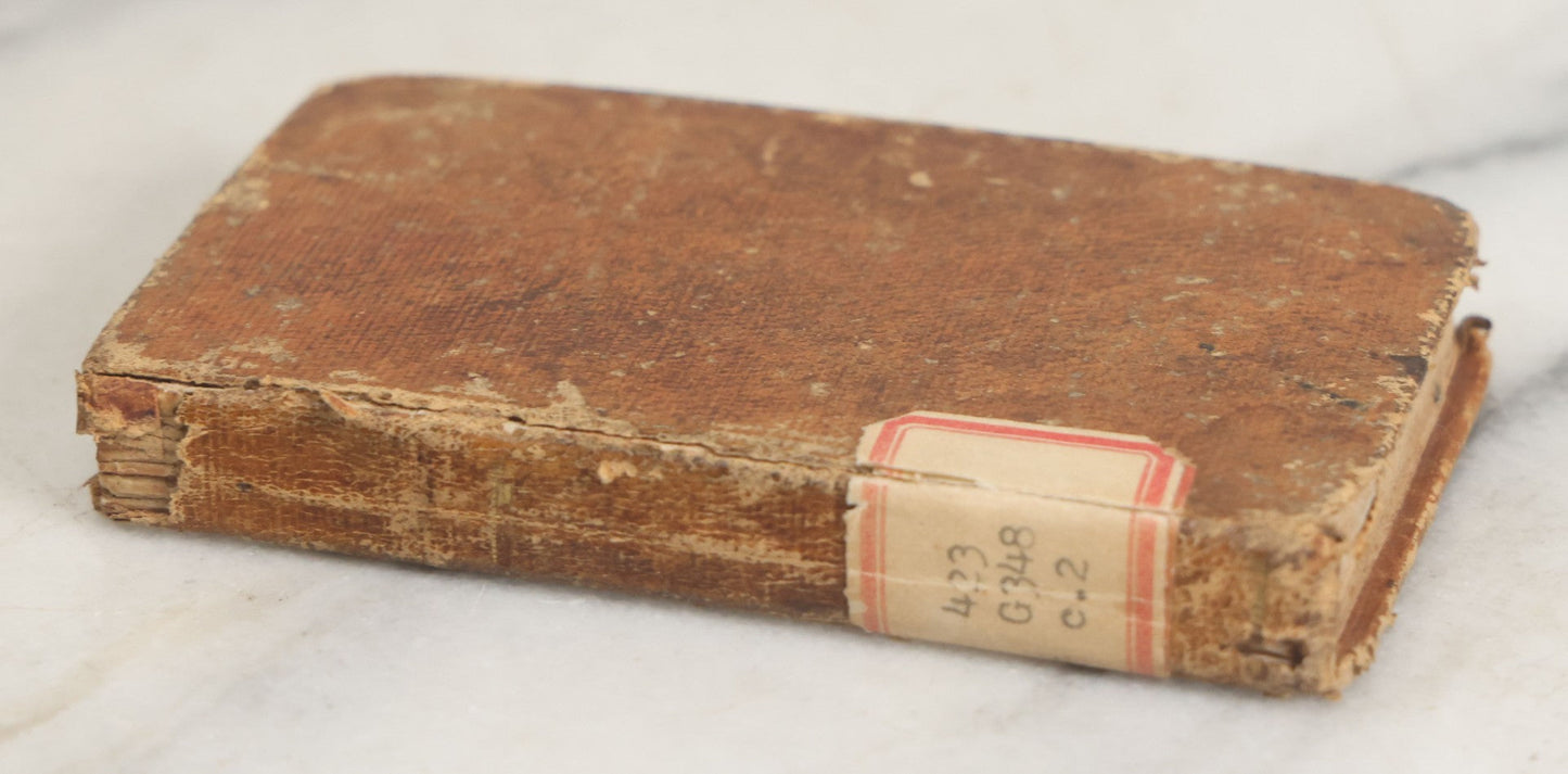 Lot 155 - "The Gentlemen And Ladies' Pocket Dictionary" Early Antique Book By Noah J. D. George, Printed By Luther Roby, Concord, New Hampshire, 1831