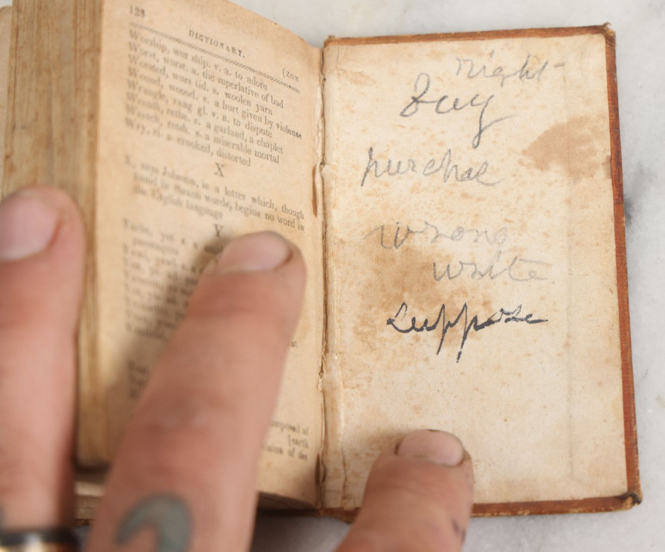 Lot 155 - "The Gentlemen And Ladies' Pocket Dictionary" Early Antique Book By Noah J. D. George, Printed By Luther Roby, Concord, New Hampshire, 1831