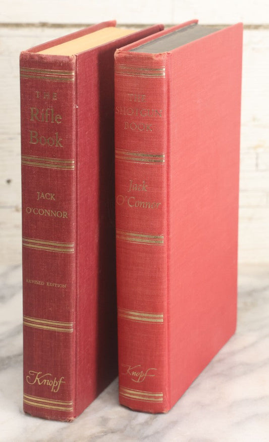 Lot 156 - Pair Of Vintage Books "The Shotgun Book" First Edition, 1965, And "The Rifle Book" Second Edition, 1964, By Jack O'Connor, Alfred A. Knopf, Publisher, New York, Both With Photographs And Illustrations