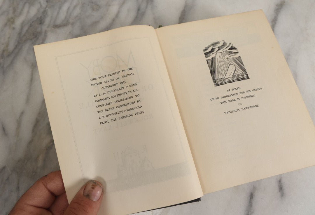 Lot 157 - "Moby Dick Or The Whale" Vintage Book By Herman Melville, Illustrated By Rockwell Kent, Random House, Publishers, New York, 1930