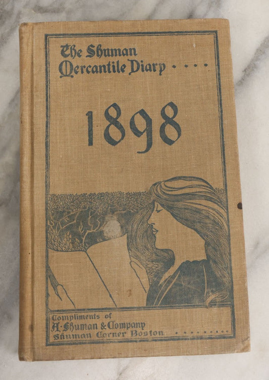 Lot 159 - "The Shuman Mercantile Diary, 1898" Antique Advertising Trade Book And Log Compliments Of A. Shuman & Company, Boston