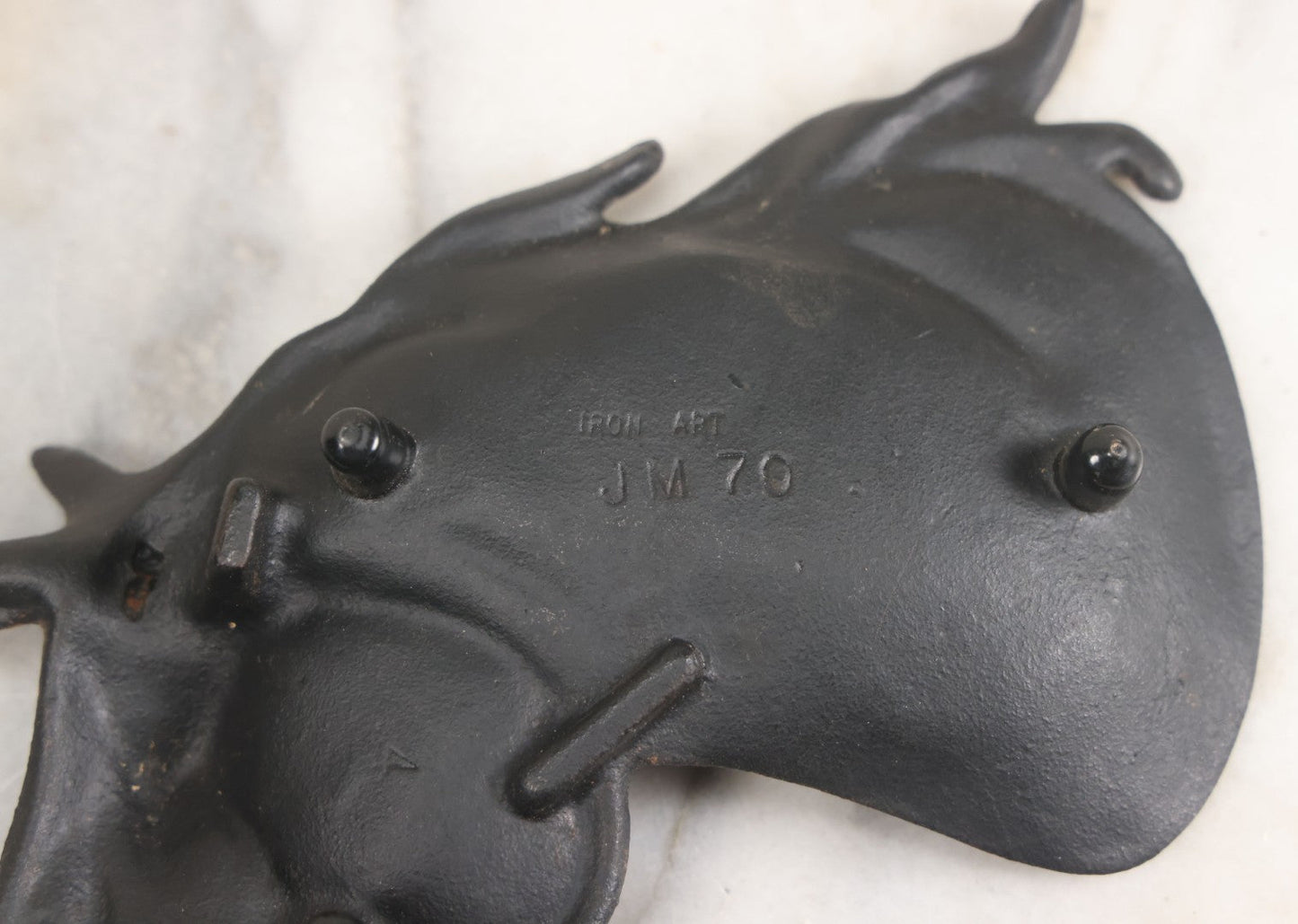 Lot 013 - Vintage Cast Iron Horse Head Ashtray And Trinket Dish, Bottom Stamped Iron Art JM70