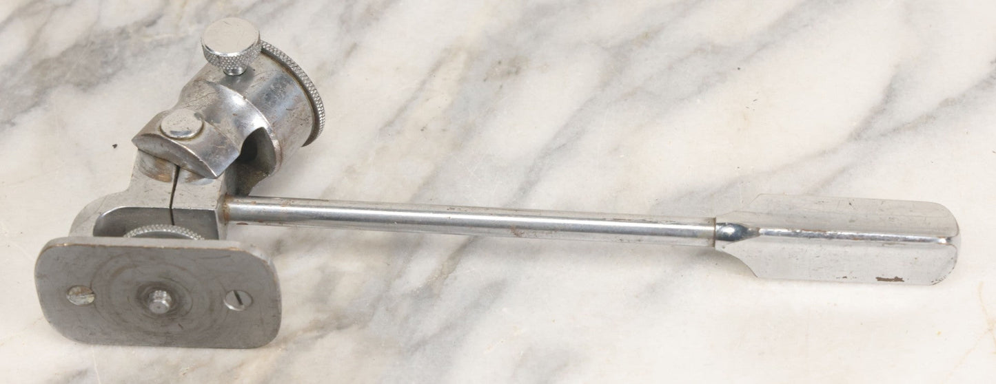 Lot 014 - Vintage Machined Metal Panning And Tilting Camera Tripod Head With 1/4"-20 Knurled Mounting Bolt, No Manufacturer's Mark