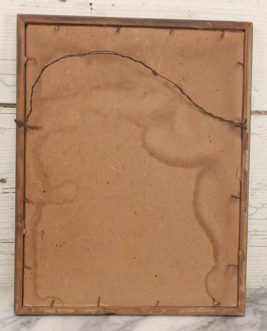 Lot 030 - Antique "Veil Of Veronica" Lithograph Print Copyright The House Of Art, New York, No. A-33, With Eye-Opening Illusion, In Original Frame, 10" x 12-5/8"