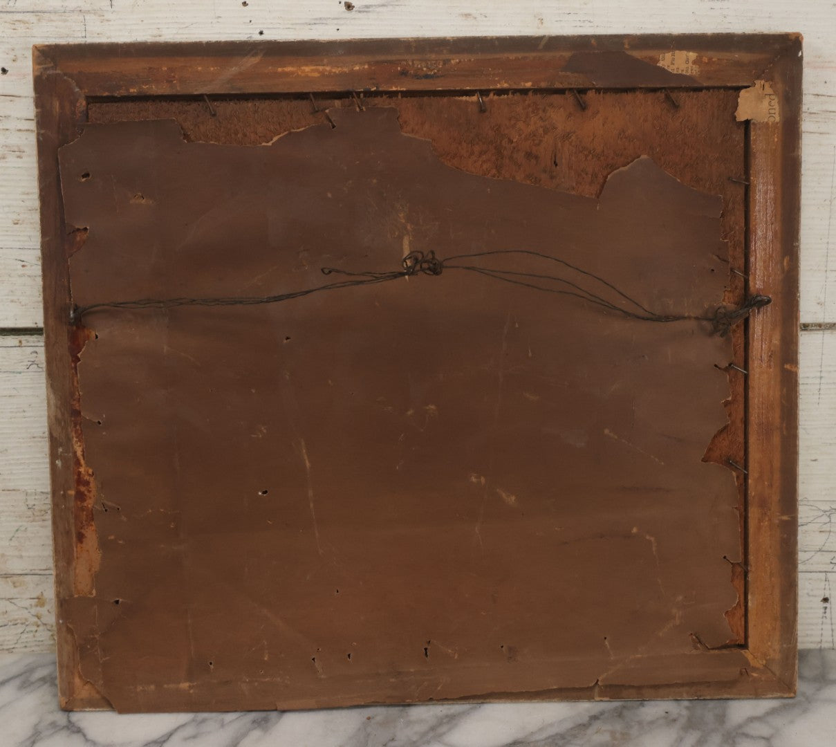 Lot 033 - Antique Painted Over Photograph Of Oceanside Cliffs And Beach With Child Seated On Rocks Likely Gay Head Cliffs, Martha's Vineyard, Massachusetts, In Original Frame, 17-1/2" x 15-1/2"