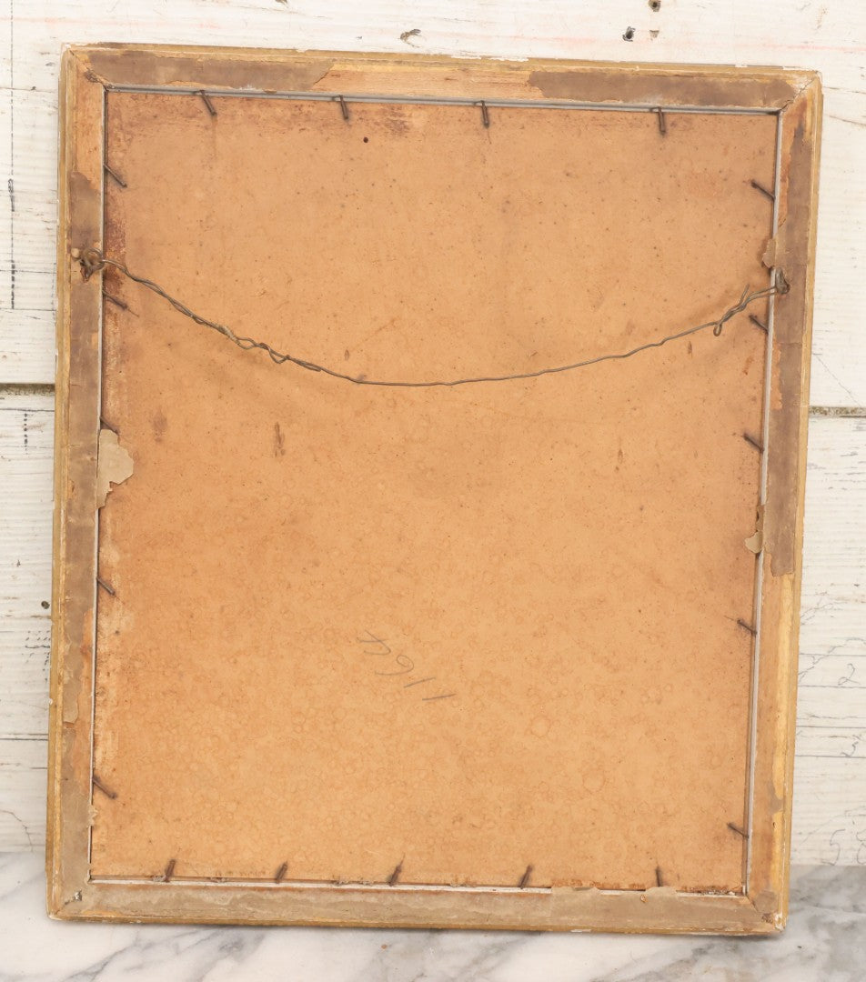 Lot 034 - Antique Hand Tinted Hunting Photograph With Hunting Dog Snowshoes And Rifle, Signed In Pencil Lower Left Homes "The Studio," Chocorua, New Hampshire, In Original Frame, 12-1/2" x 14-1/2"