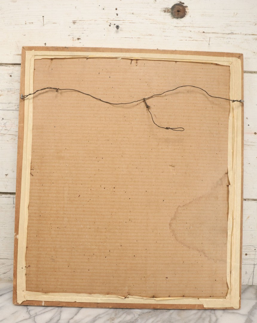 Lot 037 - Vintage Framed Real Peacock Feathers Display, As Found, Note Many Feathers Have Deteriorated, 19-1/4" x 22"