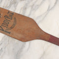 Lot 041 - Antique Wooden "Kiddy Bat" Game Paddle For Rubber Balls With Eight Pointed Star Geometric Design, Original Red Painted Handle, Note Vertical Crack At Top