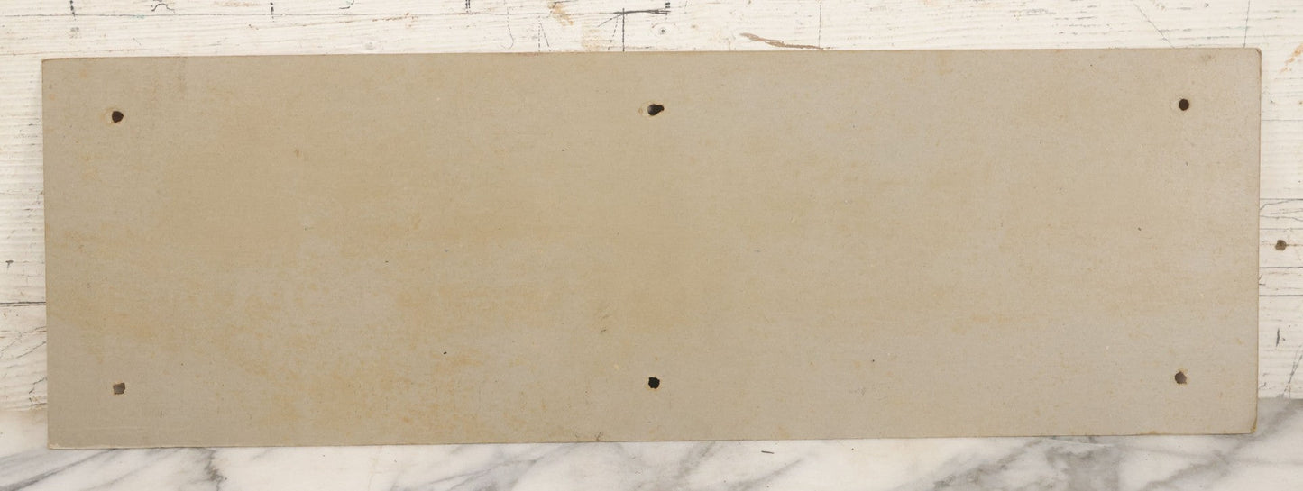 Lot 042 - Vintage Paper Board Travel Advertisement, "See The Famous Fountain Of Youth" St. Augustine, Florida, With Allied Printing Trades Council Union Bug Label, Note Six Perforated Mounting Holes, 22" x 7"