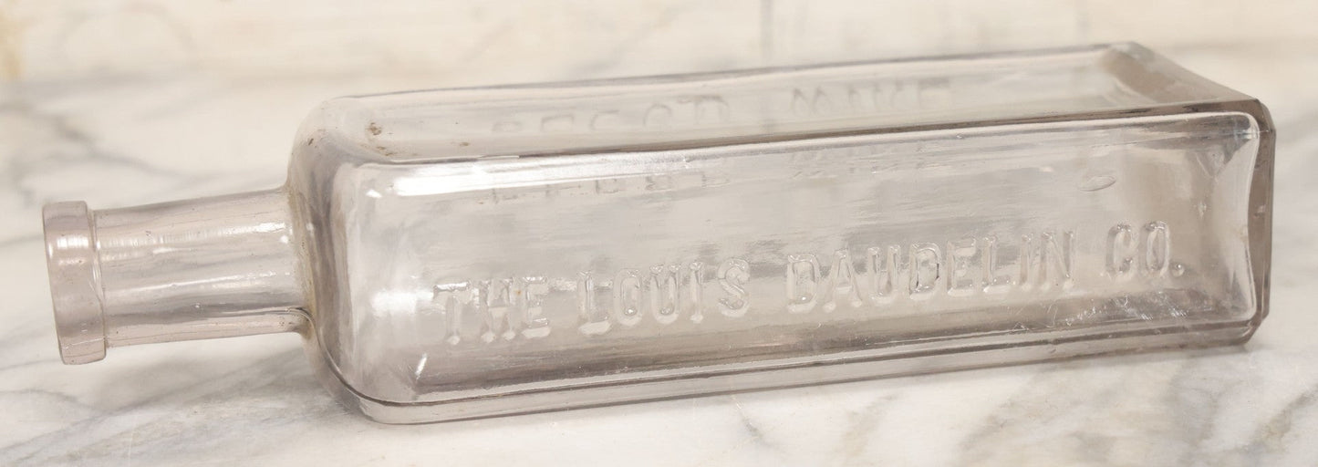 Lot 043 - Antique Blood Wine Patent Medicine Apothecary Glass Bottle By The Louis Daudelin Co., 8-1/2" Height