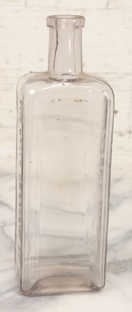 Lot 043 - Antique Blood Wine Patent Medicine Apothecary Glass Bottle By The Louis Daudelin Co., 8-1/2" Height