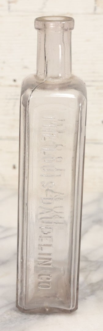 Lot 043 - Antique Blood Wine Patent Medicine Apothecary Glass Bottle By The Louis Daudelin Co., 8-1/2" Height