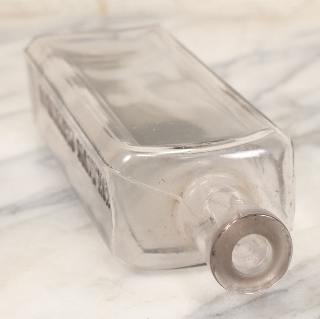 Lot 043 - Antique Blood Wine Patent Medicine Apothecary Glass Bottle By The Louis Daudelin Co., 8-1/2" Height