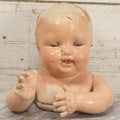 Lot 046 - Vintage Composition Baby Doll Upper Body And Head With Jointed Arms, Note Severe Composition Chipping And Paint Loss