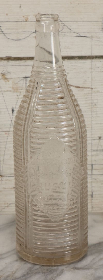 Lot 049 - Antique Clear Glass Orange-Crush Co. 26 Fluid Oz. Soda Bottle, Patented July 20, 1920, Bottle Manufactured By Cocheco, 11" Height