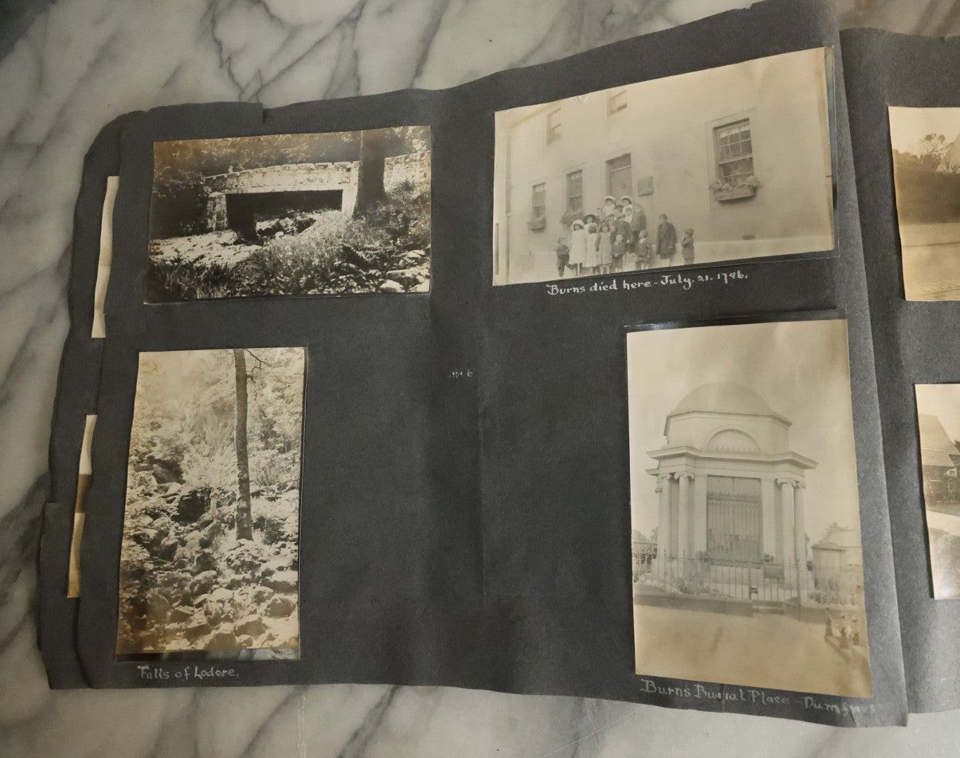 Lot 055 - Antique Snapshot Photo Album, Titled "Seeing Europe By Automobile, 1912" Well-Documented Album Containing 175+ Photographs Including Transatlantic Ocean Trip And Tour Of Europe With Dozens Of Handwritten Captions, Note Cover Detached