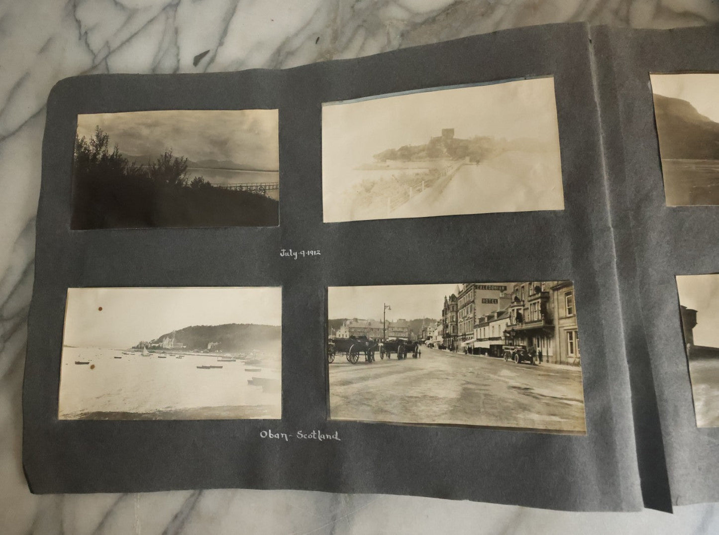 Lot 055 - Antique Snapshot Photo Album, Titled "Seeing Europe By Automobile, 1912" Well-Documented Album Containing 175+ Photographs Including Transatlantic Ocean Trip And Tour Of Europe With Dozens Of Handwritten Captions, Note Cover Detached