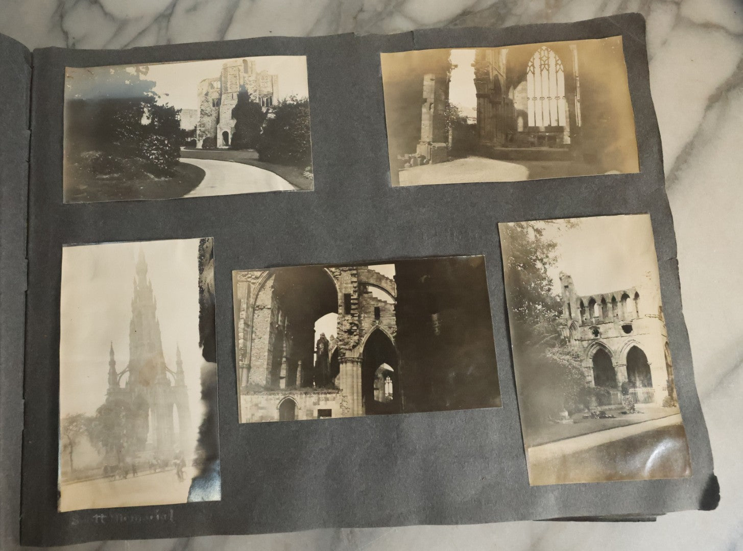 Lot 055 - Antique Snapshot Photo Album, Titled "Seeing Europe By Automobile, 1912" Well-Documented Album Containing 175+ Photographs Including Transatlantic Ocean Trip And Tour Of Europe With Dozens Of Handwritten Captions, Note Cover Detached