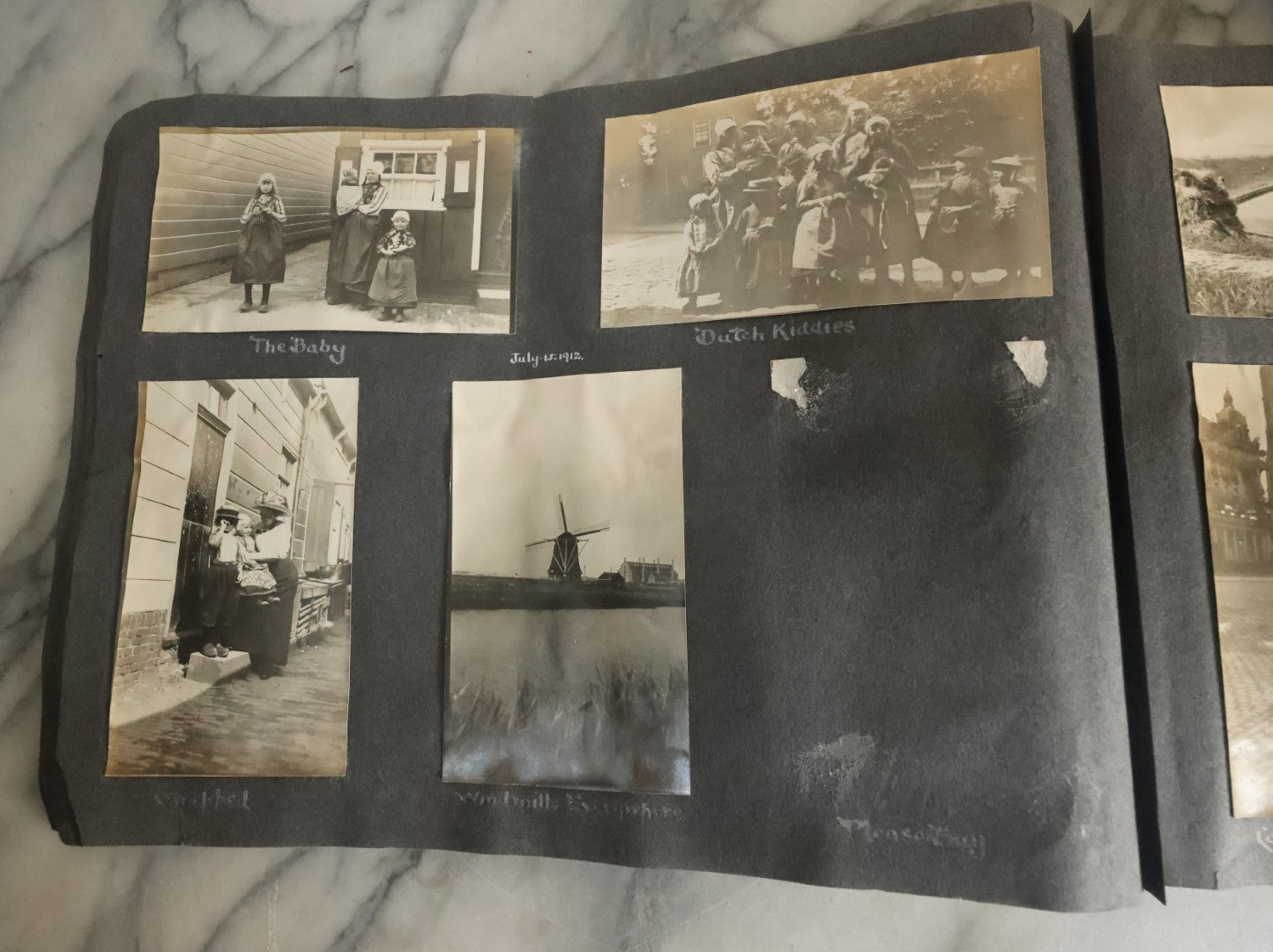 Lot 055 - Antique Snapshot Photo Album, Titled "Seeing Europe By Automobile, 1912" Well-Documented Album Containing 175+ Photographs Including Transatlantic Ocean Trip And Tour Of Europe With Dozens Of Handwritten Captions, Note Cover Detached