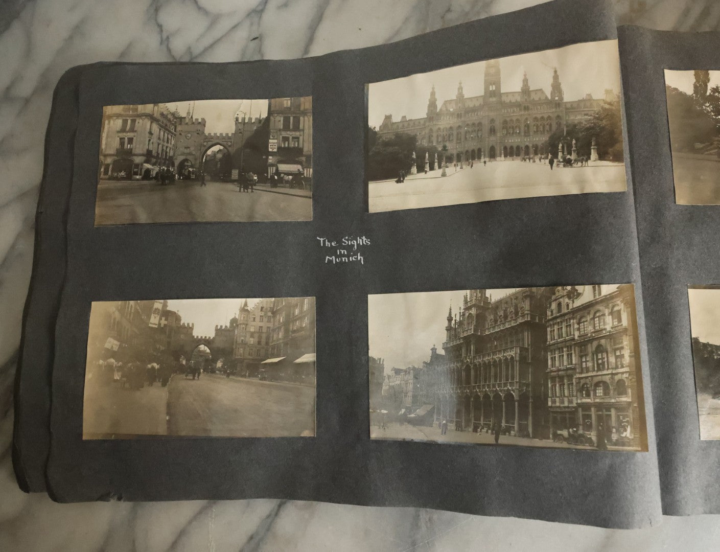 Lot 055 - Antique Snapshot Photo Album, Titled "Seeing Europe By Automobile, 1912" Well-Documented Album Containing 175+ Photographs Including Transatlantic Ocean Trip And Tour Of Europe With Dozens Of Handwritten Captions, Note Cover Detached
