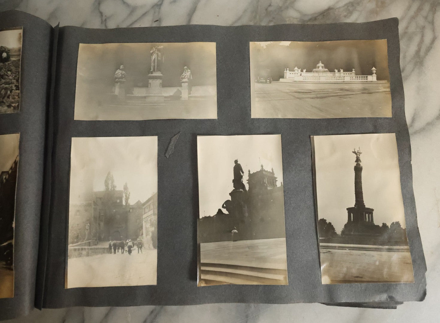 Lot 055 - Antique Snapshot Photo Album, Titled "Seeing Europe By Automobile, 1912" Well-Documented Album Containing 175+ Photographs Including Transatlantic Ocean Trip And Tour Of Europe With Dozens Of Handwritten Captions, Note Cover Detached
