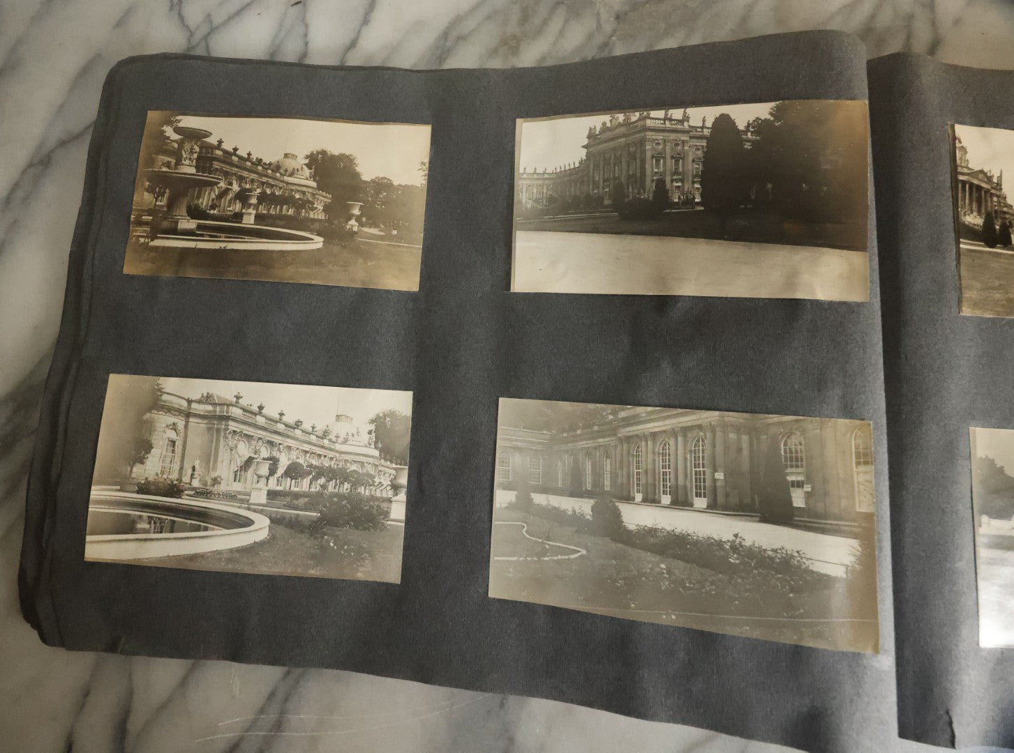 Lot 055 - Antique Snapshot Photo Album, Titled "Seeing Europe By Automobile, 1912" Well-Documented Album Containing 175+ Photographs Including Transatlantic Ocean Trip And Tour Of Europe With Dozens Of Handwritten Captions, Note Cover Detached