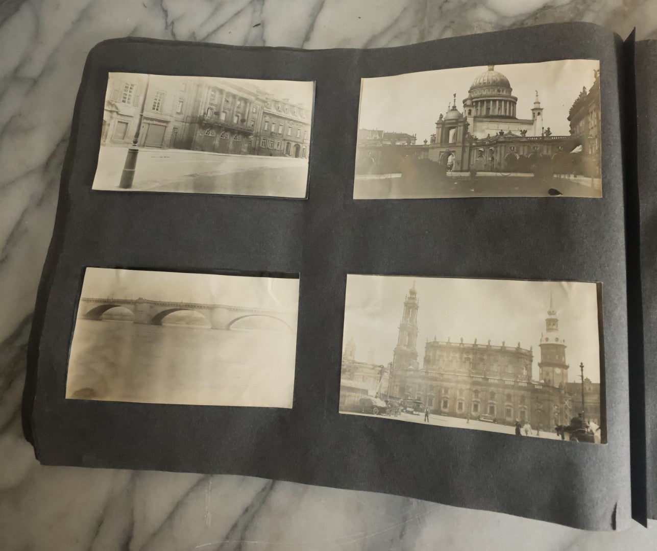 Lot 055 - Antique Snapshot Photo Album, Titled "Seeing Europe By Automobile, 1912" Well-Documented Album Containing 175+ Photographs Including Transatlantic Ocean Trip And Tour Of Europe With Dozens Of Handwritten Captions, Note Cover Detached