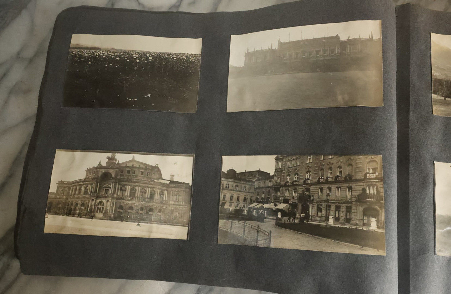 Lot 055 - Antique Snapshot Photo Album, Titled "Seeing Europe By Automobile, 1912" Well-Documented Album Containing 175+ Photographs Including Transatlantic Ocean Trip And Tour Of Europe With Dozens Of Handwritten Captions, Note Cover Detached
