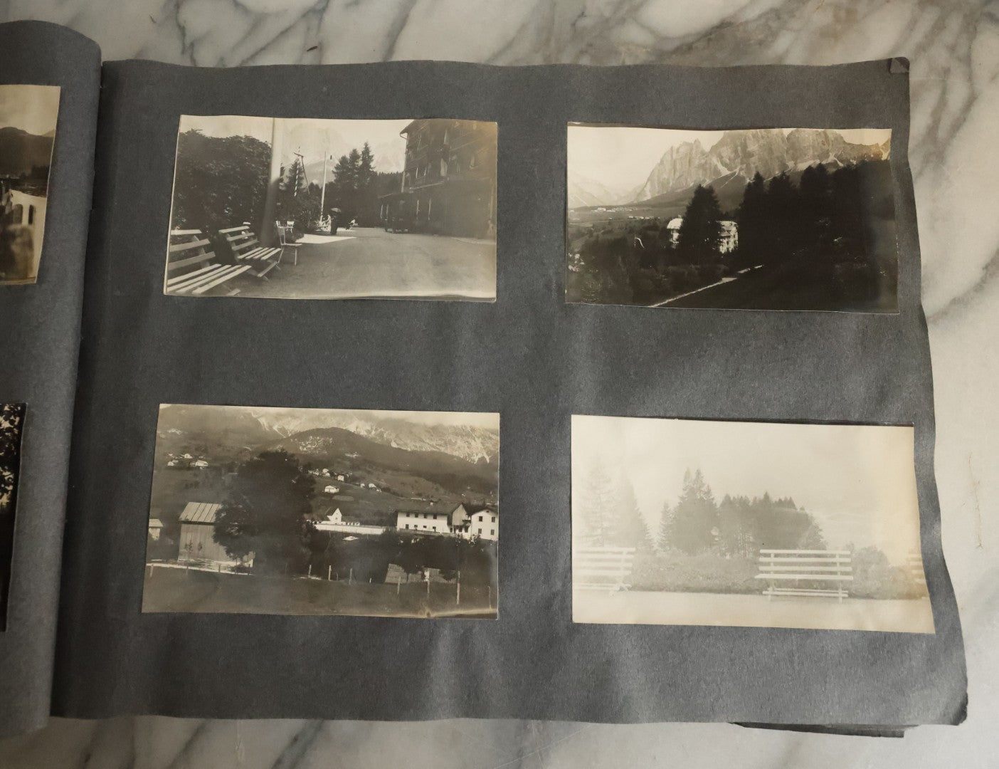 Lot 055 - Antique Snapshot Photo Album, Titled "Seeing Europe By Automobile, 1912" Well-Documented Album Containing 175+ Photographs Including Transatlantic Ocean Trip And Tour Of Europe With Dozens Of Handwritten Captions, Note Cover Detached