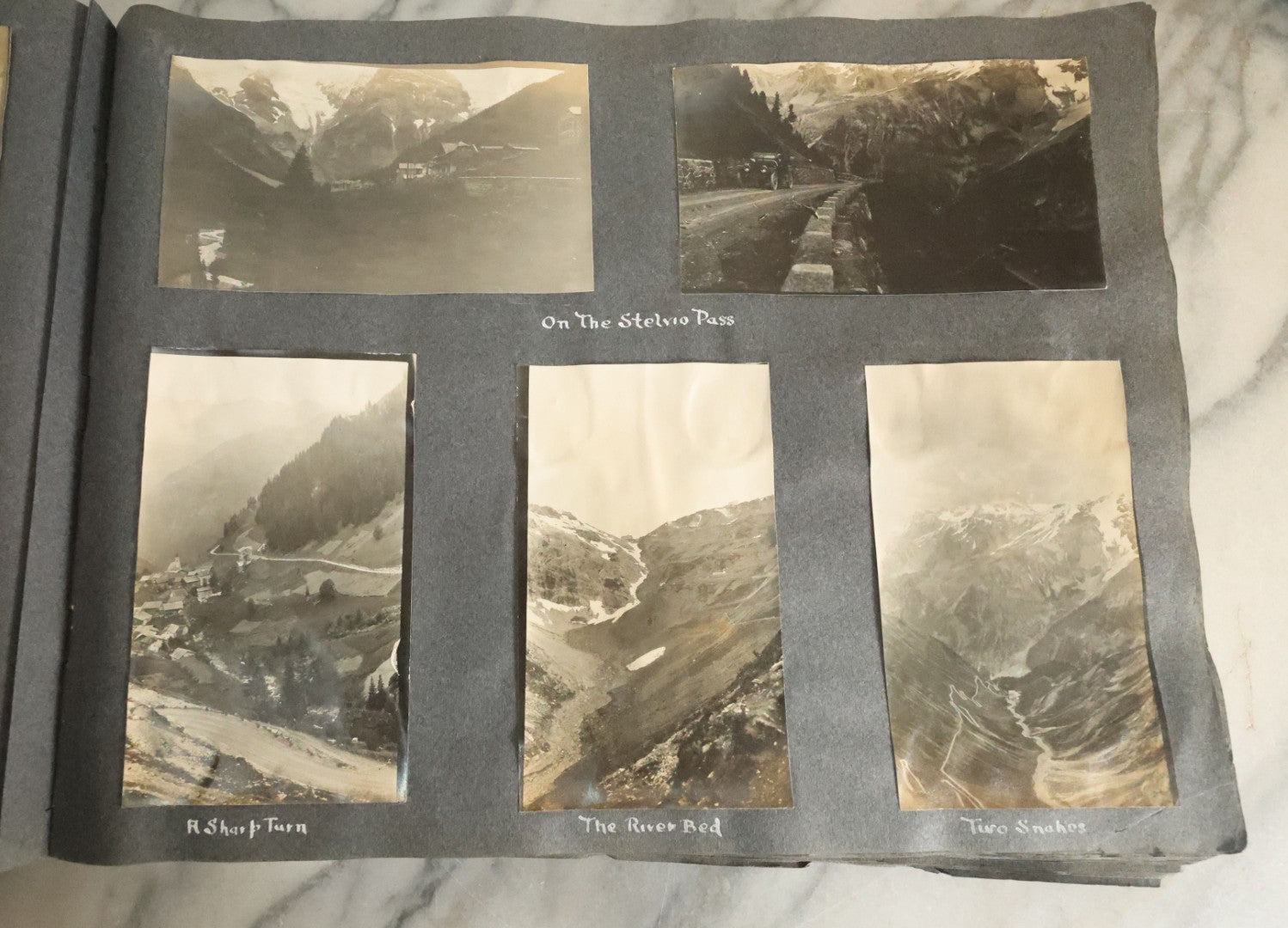 Lot 055 - Antique Snapshot Photo Album, Titled "Seeing Europe By Automobile, 1912" Well-Documented Album Containing 175+ Photographs Including Transatlantic Ocean Trip And Tour Of Europe With Dozens Of Handwritten Captions, Note Cover Detached