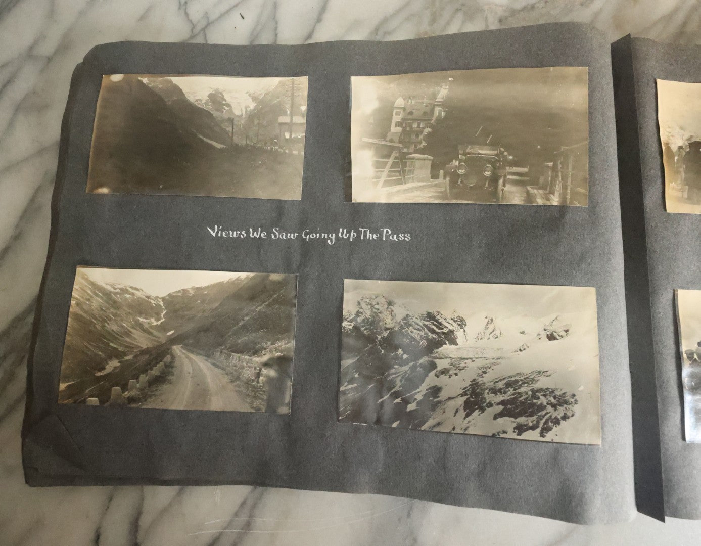 Lot 055 - Antique Snapshot Photo Album, Titled "Seeing Europe By Automobile, 1912" Well-Documented Album Containing 175+ Photographs Including Transatlantic Ocean Trip And Tour Of Europe With Dozens Of Handwritten Captions, Note Cover Detached