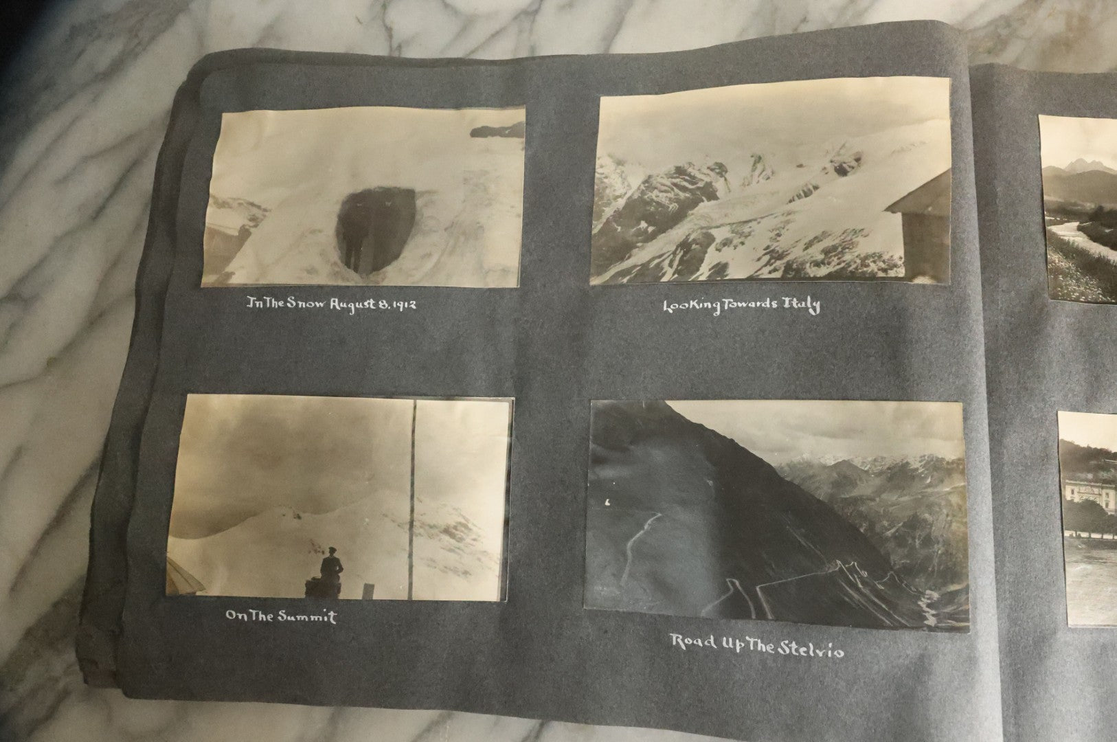 Lot 055 - Antique Snapshot Photo Album, Titled "Seeing Europe By Automobile, 1912" Well-Documented Album Containing 175+ Photographs Including Transatlantic Ocean Trip And Tour Of Europe With Dozens Of Handwritten Captions, Note Cover Detached