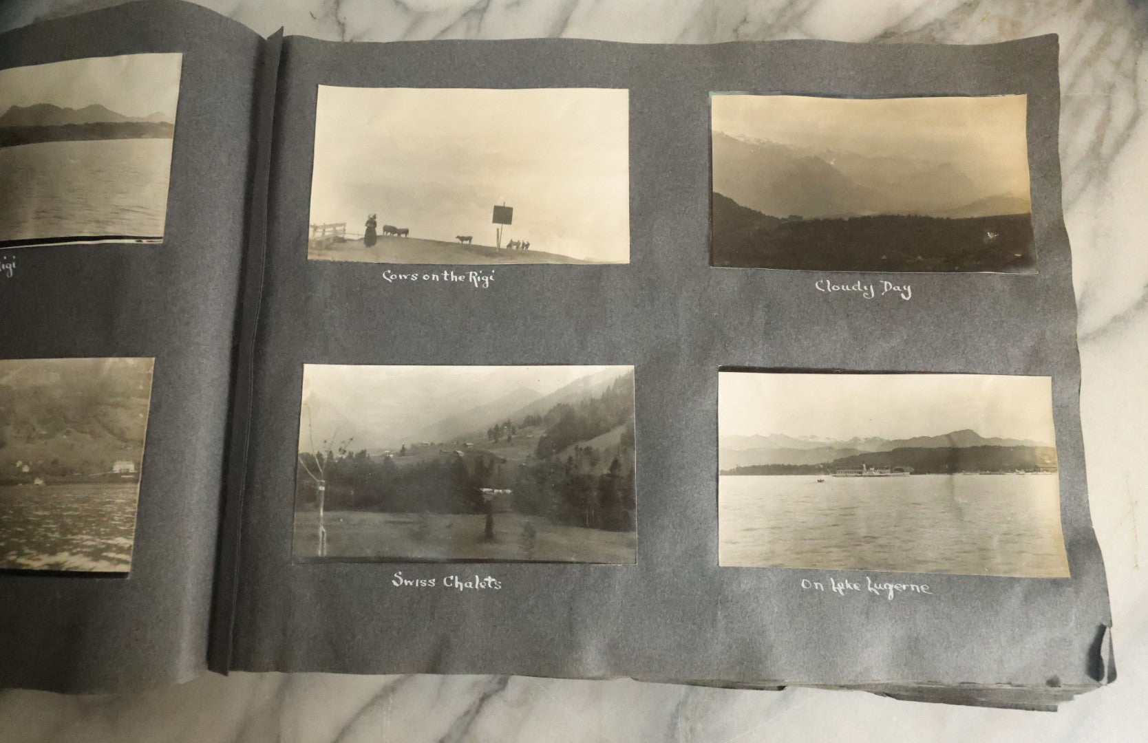 Lot 055 - Antique Snapshot Photo Album, Titled "Seeing Europe By Automobile, 1912" Well-Documented Album Containing 175+ Photographs Including Transatlantic Ocean Trip And Tour Of Europe With Dozens Of Handwritten Captions, Note Cover Detached