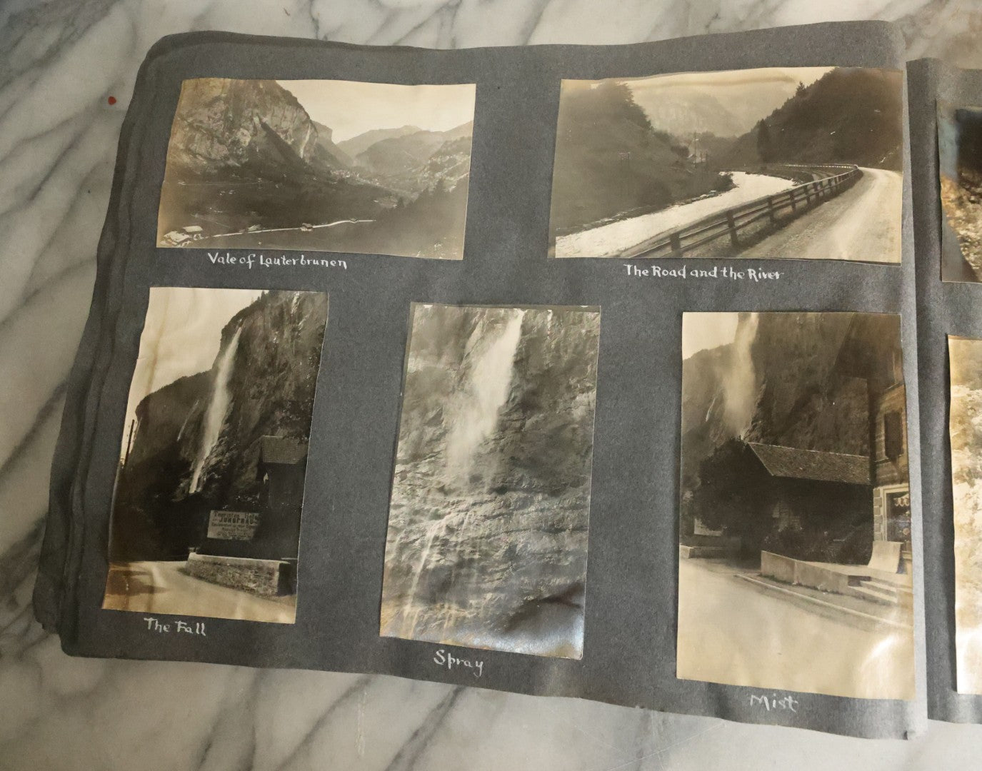 Lot 055 - Antique Snapshot Photo Album, Titled "Seeing Europe By Automobile, 1912" Well-Documented Album Containing 175+ Photographs Including Transatlantic Ocean Trip And Tour Of Europe With Dozens Of Handwritten Captions, Note Cover Detached