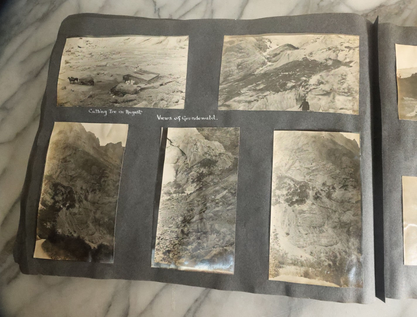 Lot 055 - Antique Snapshot Photo Album, Titled "Seeing Europe By Automobile, 1912" Well-Documented Album Containing 175+ Photographs Including Transatlantic Ocean Trip And Tour Of Europe With Dozens Of Handwritten Captions, Note Cover Detached