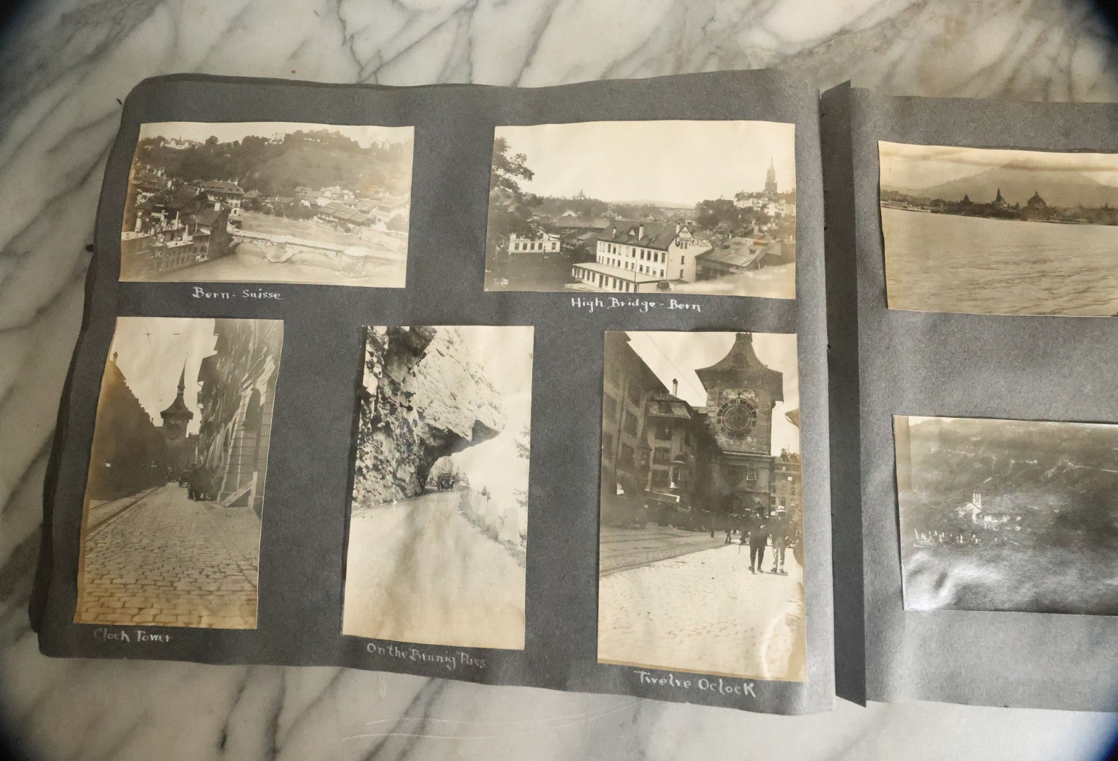 Lot 055 - Antique Snapshot Photo Album, Titled "Seeing Europe By Automobile, 1912" Well-Documented Album Containing 175+ Photographs Including Transatlantic Ocean Trip And Tour Of Europe With Dozens Of Handwritten Captions, Note Cover Detached