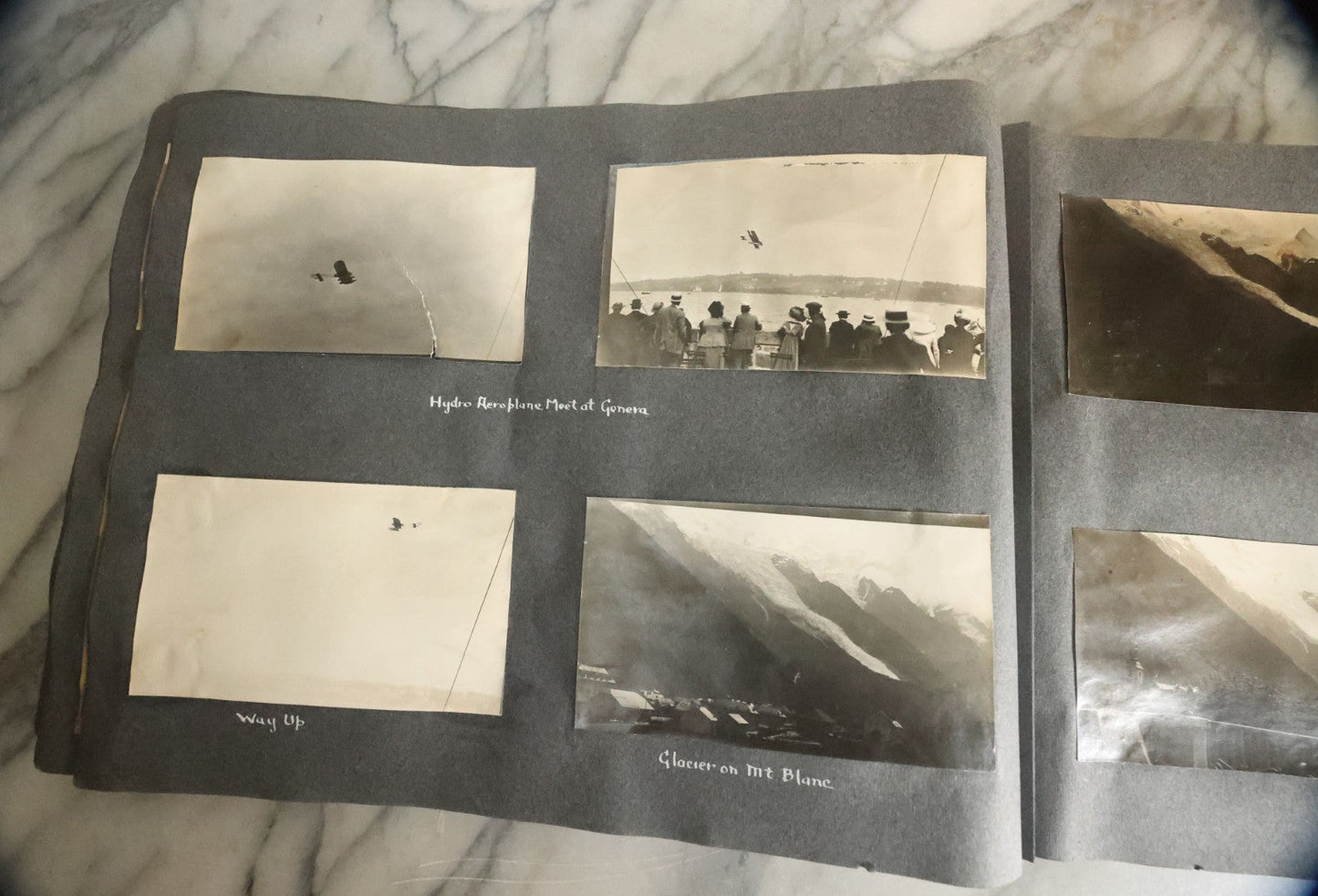 Lot 055 - Antique Snapshot Photo Album, Titled "Seeing Europe By Automobile, 1912" Well-Documented Album Containing 175+ Photographs Including Transatlantic Ocean Trip And Tour Of Europe With Dozens Of Handwritten Captions, Note Cover Detached