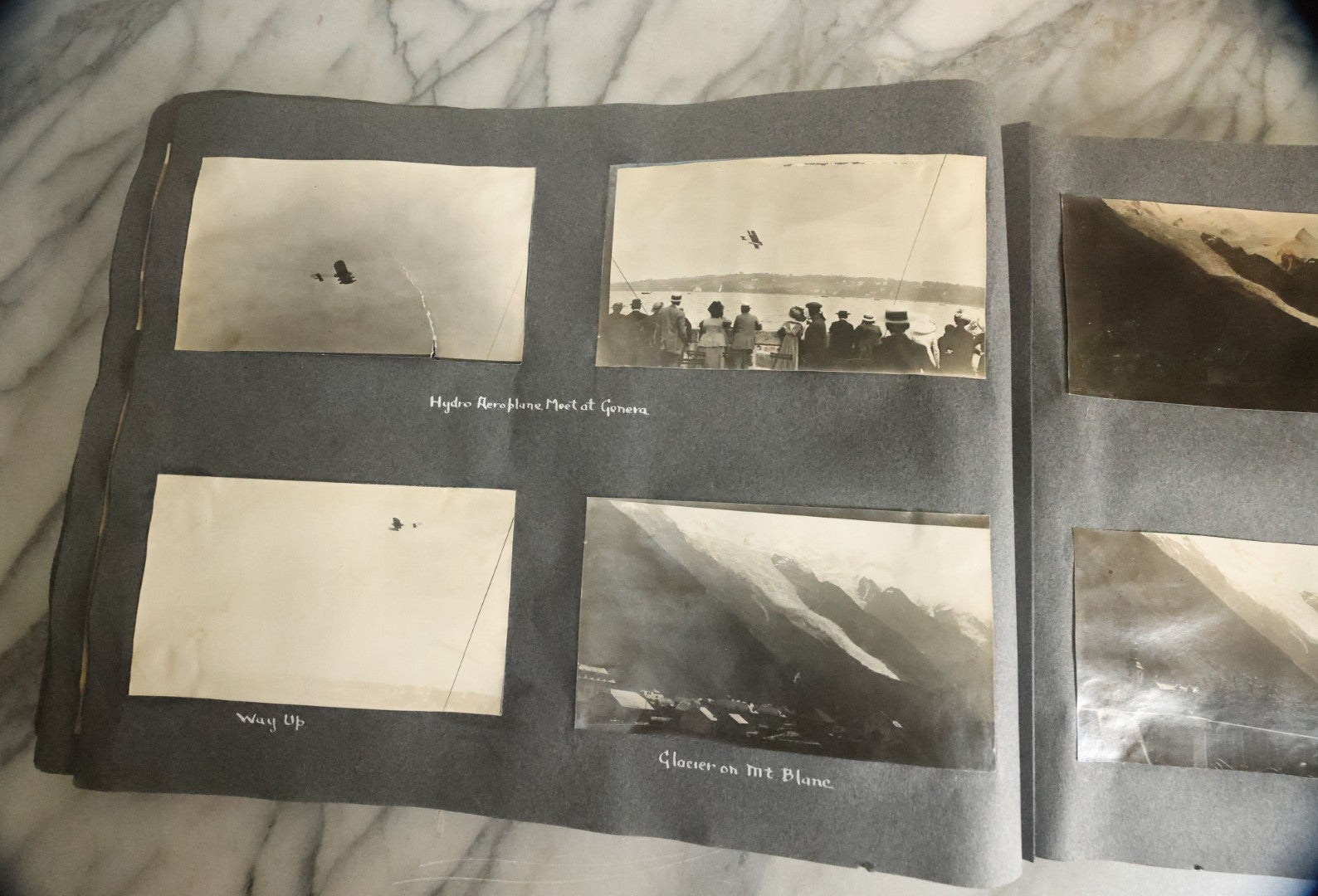 Lot 055 - Antique Snapshot Photo Album, Titled "Seeing Europe By Automobile, 1912" Well-Documented Album Containing 175+ Photographs Including Transatlantic Ocean Trip And Tour Of Europe With Dozens Of Handwritten Captions, Note Cover Detached