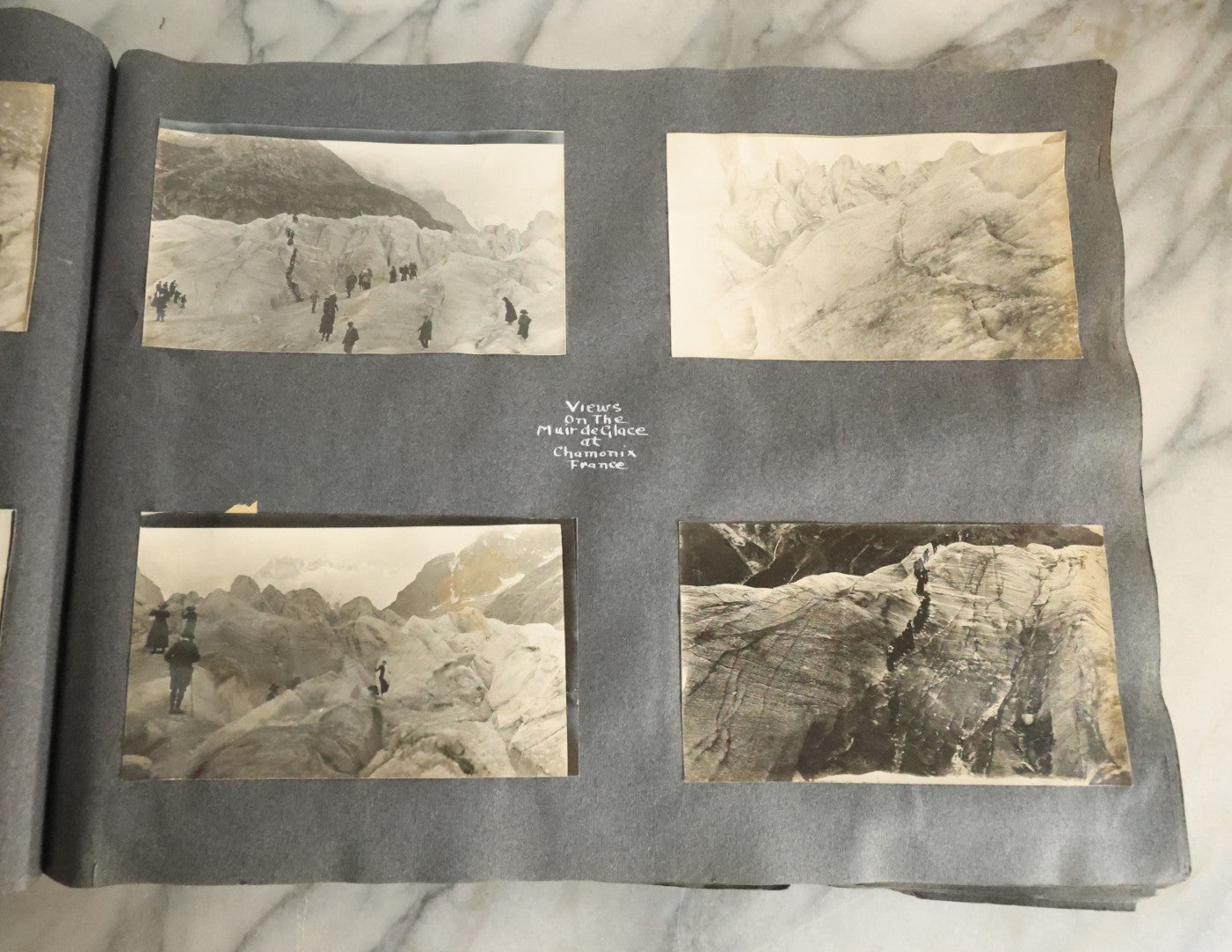 Lot 055 - Antique Snapshot Photo Album, Titled "Seeing Europe By Automobile, 1912" Well-Documented Album Containing 175+ Photographs Including Transatlantic Ocean Trip And Tour Of Europe With Dozens Of Handwritten Captions, Note Cover Detached