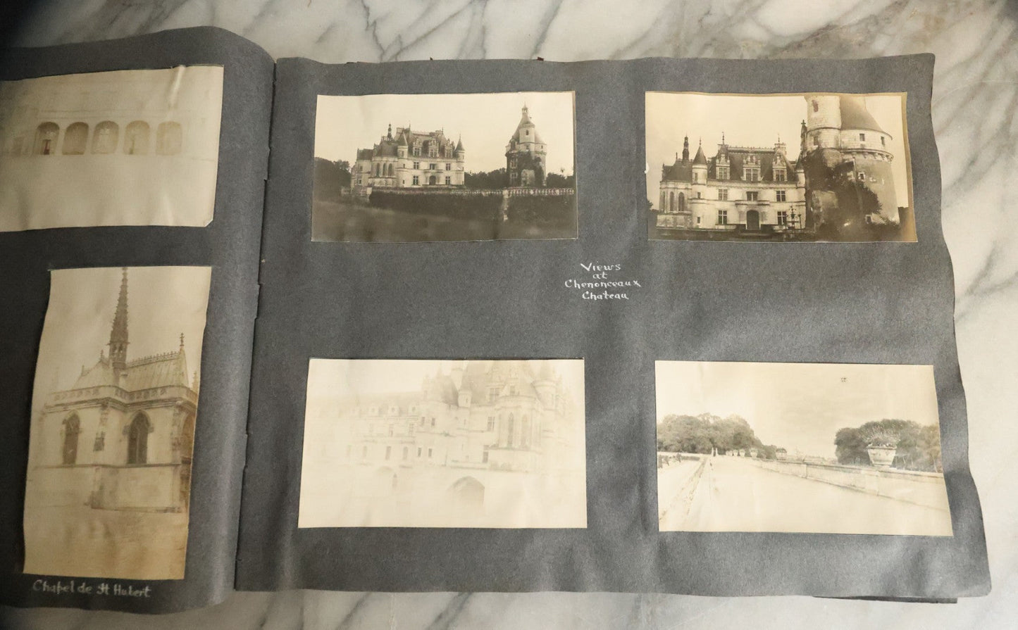 Lot 055 - Antique Snapshot Photo Album, Titled "Seeing Europe By Automobile, 1912" Well-Documented Album Containing 175+ Photographs Including Transatlantic Ocean Trip And Tour Of Europe With Dozens Of Handwritten Captions, Note Cover Detached