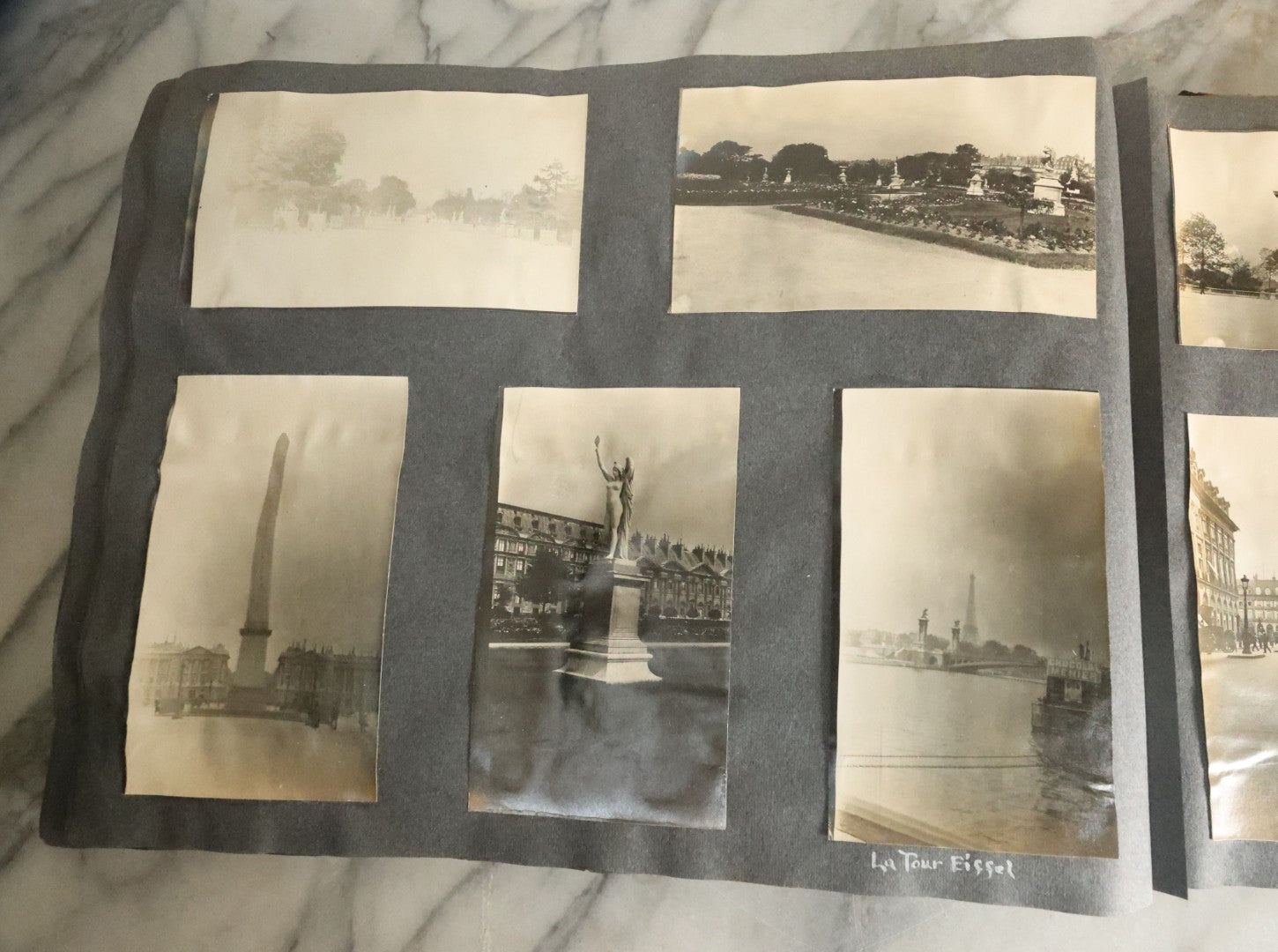 Lot 055 - Antique Snapshot Photo Album, Titled "Seeing Europe By Automobile, 1912" Well-Documented Album Containing 175+ Photographs Including Transatlantic Ocean Trip And Tour Of Europe With Dozens Of Handwritten Captions, Note Cover Detached