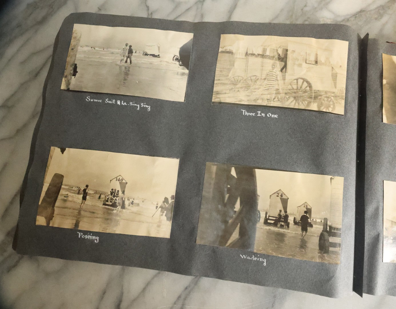 Lot 055 - Antique Snapshot Photo Album, Titled "Seeing Europe By Automobile, 1912" Well-Documented Album Containing 175+ Photographs Including Transatlantic Ocean Trip And Tour Of Europe With Dozens Of Handwritten Captions, Note Cover Detached