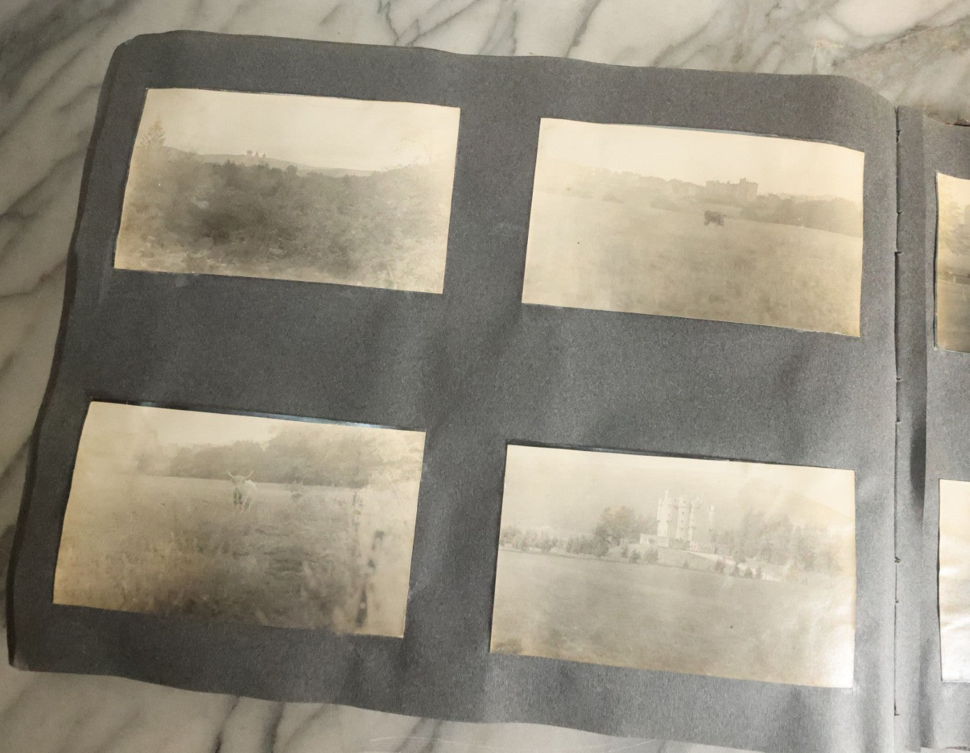 Lot 055 - Antique Snapshot Photo Album, Titled "Seeing Europe By Automobile, 1912" Well-Documented Album Containing 175+ Photographs Including Transatlantic Ocean Trip And Tour Of Europe With Dozens Of Handwritten Captions, Note Cover Detached