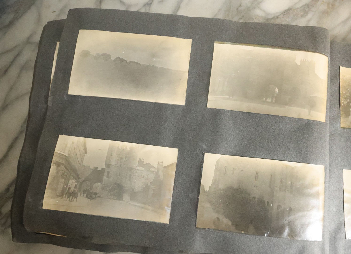 Lot 055 - Antique Snapshot Photo Album, Titled "Seeing Europe By Automobile, 1912" Well-Documented Album Containing 175+ Photographs Including Transatlantic Ocean Trip And Tour Of Europe With Dozens Of Handwritten Captions, Note Cover Detached