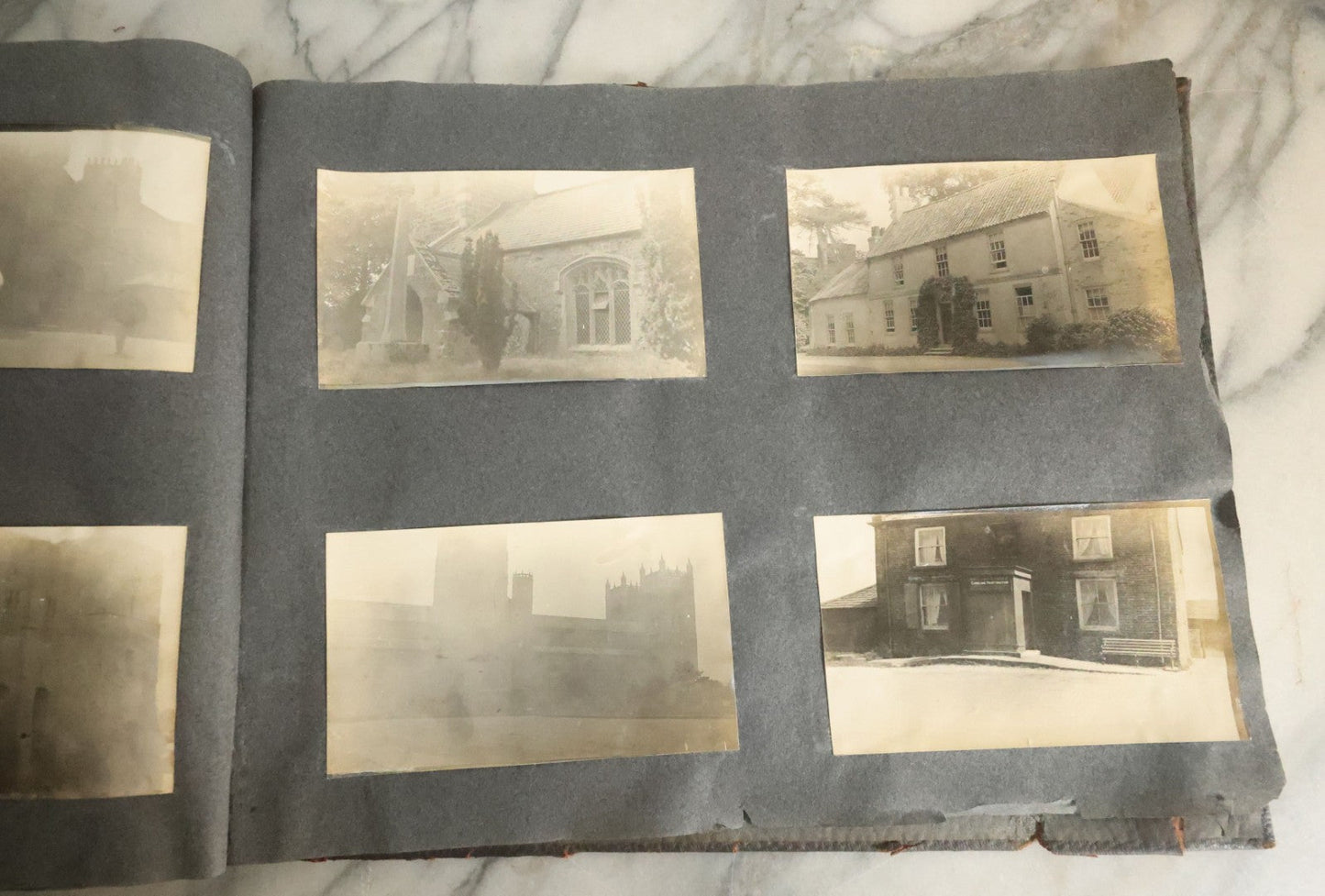 Lot 055 - Antique Snapshot Photo Album, Titled "Seeing Europe By Automobile, 1912" Well-Documented Album Containing 175+ Photographs Including Transatlantic Ocean Trip And Tour Of Europe With Dozens Of Handwritten Captions, Note Cover Detached