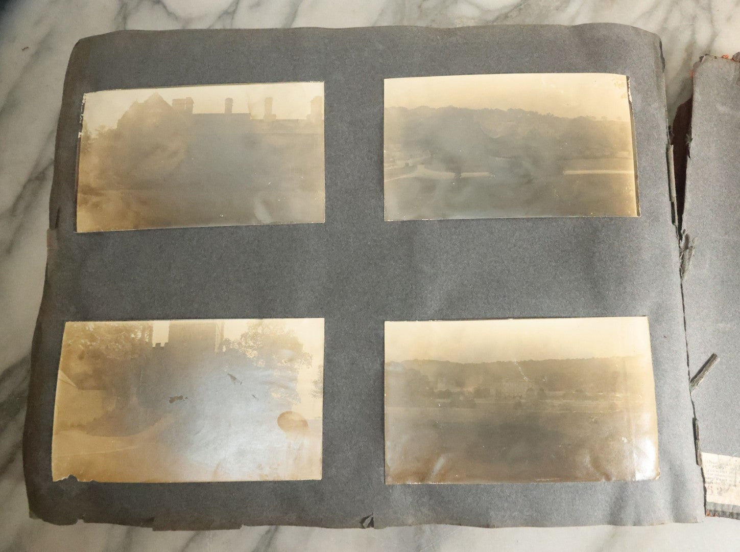 Lot 055 - Antique Snapshot Photo Album, Titled "Seeing Europe By Automobile, 1912" Well-Documented Album Containing 175+ Photographs Including Transatlantic Ocean Trip And Tour Of Europe With Dozens Of Handwritten Captions, Note Cover Detached